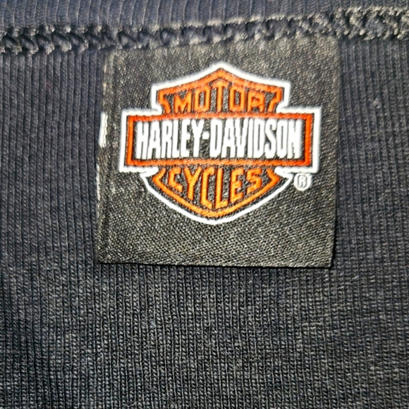 HARLEY-DAVIDSON Shirt Women’s Black long-sleeved Top Medium - Picture 6 of 7